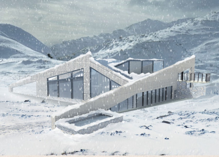 Charred Stone Shelter Integrating Solar Energy and Local Culture in the Himalayas