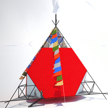 Pneumatic Membrane Shelters Enhanced by Solar Panels and Aluminum Framework for Outdoor Use