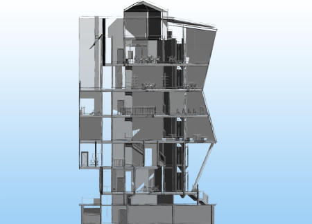 Geometric Forms Enhanced by Natural Stone and Ceramic Integration in a Community Cultural Center