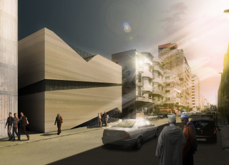 Fractured Layers and Natural Stone Create a Community Hub for Healing and Reflection