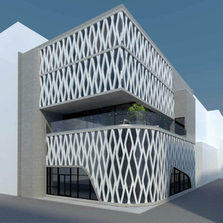 Lattice Facade and Sustainable Concrete Framework Creating a Community Learning Center