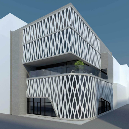 Lattice-Faced Structure Integrating Steel and Glass for Community Engagement in Casablanca