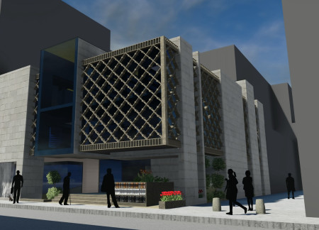 Charred Wooden Shingles and Exposed Concrete Create a Versatile Community Space