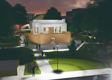 Charred Wooden Shingles and Thermal Wood Create a Resilient Health-Focused Community Space