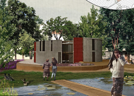 Biophilic Design with Integrated Green Roofs and Concrete Structures for Community Wellness