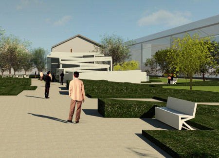 Charred Wooden Shingles and Green Roofs in a Community-Focused Residential Development