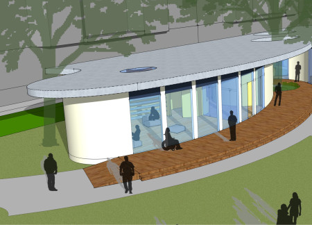 Translucent Glass Facades and Copper Roofing Foster Community Wellness in Urban Landscape