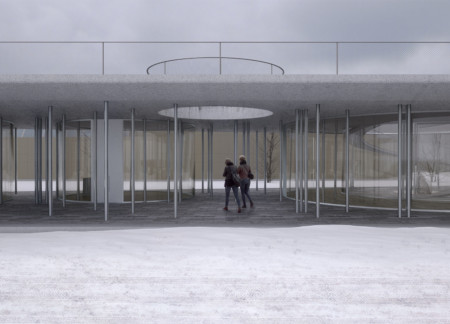 Curvilinear Form Crafted from Acrylic and Glass Enhances Community Space Along Riga Waterfront