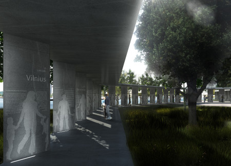 Interactive Inscription Panels in Precast Concrete Marking Collective Memory in the Baltic Promenade