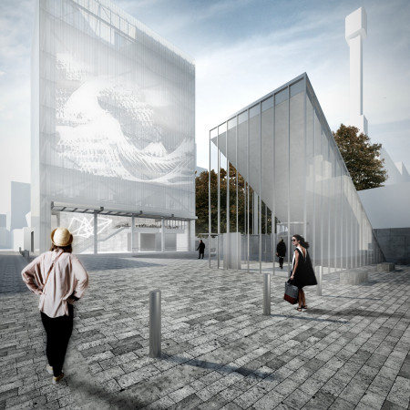 Charred Wooden Shingles and Transparent Facades in a Multifunctional Community Hub