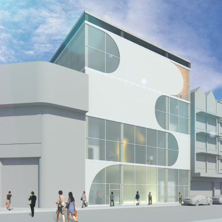 Curvilinear Glass Facade over Reinforced Concrete Offering Creative Sanctuary for Artists