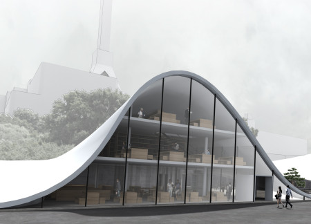 Curvilinear Glass Walls Enhancing Community Engagement in Sustainable Reinforced Concrete Design