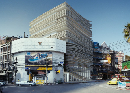 Layered Fa&ccedil;ade of Glass and Timber Envelops a Community-Centric Artist Retreat