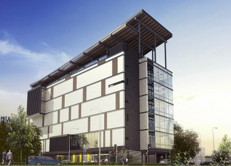 Translucent Facade with Composite Panels Supporting Flexible Collaborative Workspaces