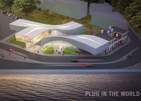 Curvilinear Design with Glass Facade and Community-Focused Educational Spaces