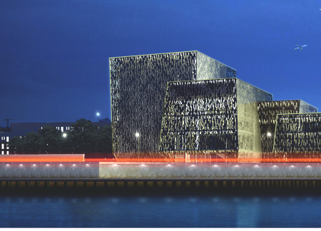 Charred Wooden Shingles and Cross-Laminated Timber Create a Harmonious Community Space