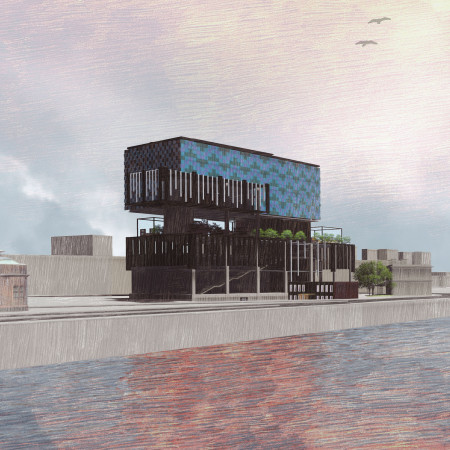 Charred Wooden Shingles and Cross-Laminated Timber Panels Defining Sustainable Urban Living