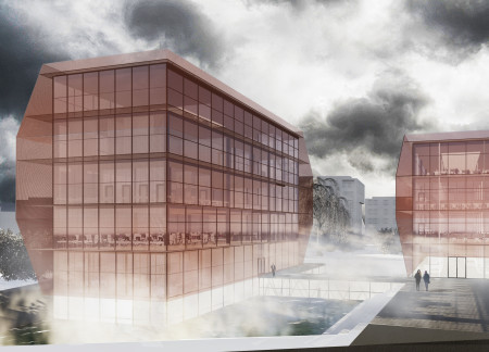 Rusted Metal Facades and Translucent Spaces in a Multifunctional Learning Hub