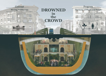 Dynamic Structure Featuring Porous Concrete and Integrated Green Spaces for Community Engagement