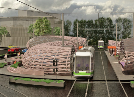 Translucent Concrete Structure Shaping Cultural Exchange in Urban Landscape