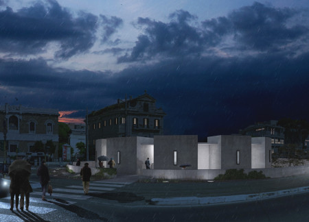 Megalithic Concrete Structure with Integrative Light Wells for a Cultural Venue