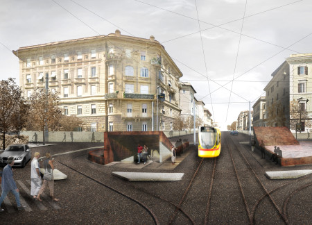 Corten Steel Facade and Optical Fiber Integration Create a Community Hub in Rome