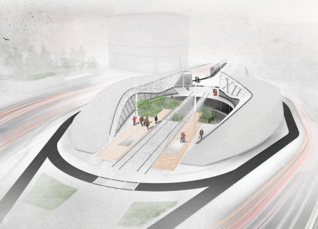 Textured Concrete and Natural Light Define a Multifunctional Urban Hub in Historic Context