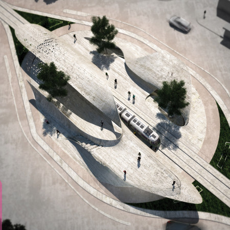 Perforated Concrete Shells Enhancing Urban Connectivity Through Sustainable Design