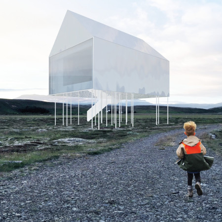 Elevated Shelter Crafted from Sheep Wool Insulation and Aluminum Cladding for Sustainable Trekking