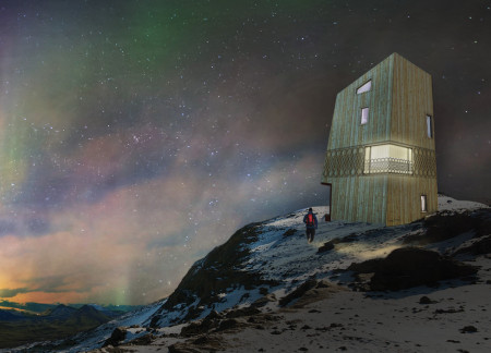 Charred Wooden Shingles and Cross-Laminated Timber Form a Shelter That Embraces Icelandic Landscape