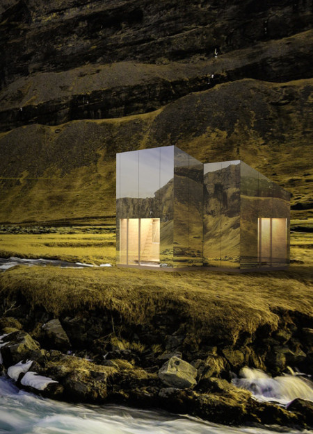 Reflective Mirrored Roof and Prefabricated Timber Structure for Sustainable Living in Iceland