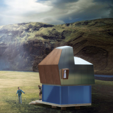 Hydraulic Cabins with Corten Steel Facades Nestled in Icelandic Landscapes