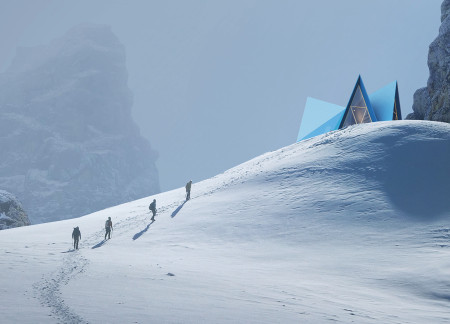 Geometric Shelter Crafted from Cross-Laminated Timber Panels and Durable Metal Cladding