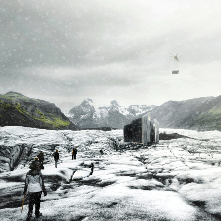 Telescopic Stone Fa&ccedil;ade with Geothermal Systems Enhances Icelandic Cabin Experience