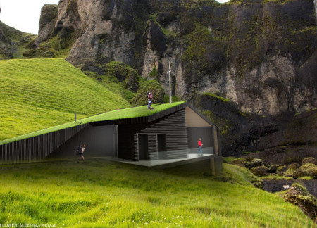 Charred Timber Facade and Grass Roof Create Harmonious Trekking Retreat in Iceland