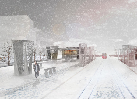 Meshed Roofing and Permeable Concrete Columns Foster Natural Light and Community Interaction