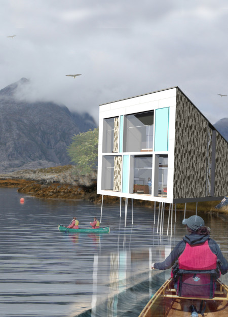 Reclaimed Wood and Clay Construction Blending with Passive Solar Design in a Nordic Retreat