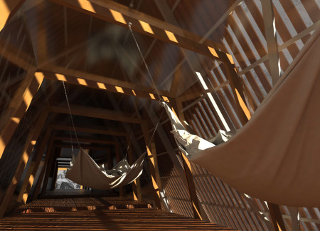 Triangular Retreat Constructed with Geothermal Insulation and Natural Timber