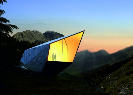 Charred Wooden Shingles Accentuate High-Altitude Retreat Crafted from Engineered Timber