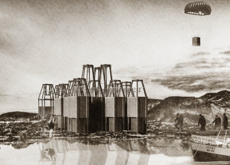 Charred Wooden Shingles and Modular Turrets in Sustainable Community Living