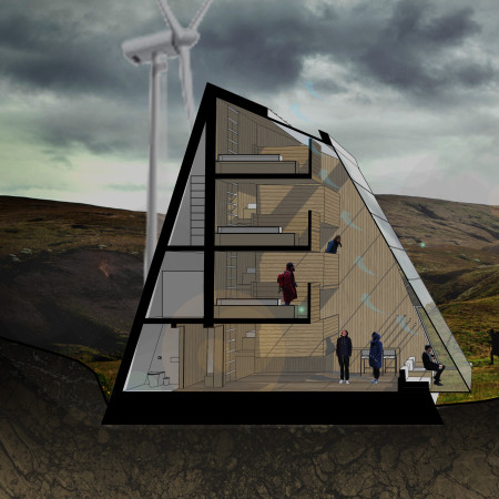 Volcanic Metal Cladding and Timber Integration for Sustainable Trekking Cabins