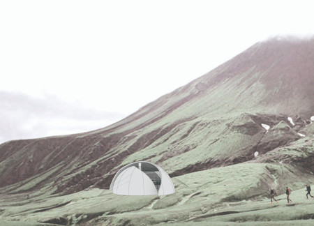Glass Domes and Charred Wood Create Cohesive Trekking Shelters in Icelandic Landscape