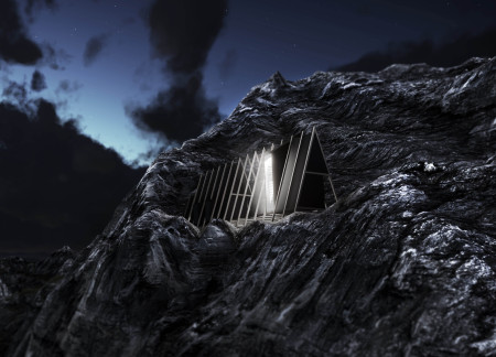 Elevated Habitat with Sustainable Timber and Solar Integration in Iceland's Wilderness