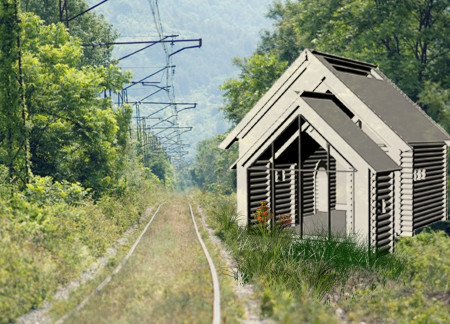 Charred Wooden Shingles and Thermal Mass Create a Passive Solar Home in Rural Russia