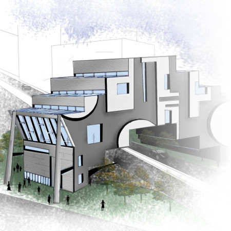 Raw Concrete Meets Sculptural Form in a Community Hub Celebrating Tattoo Culture