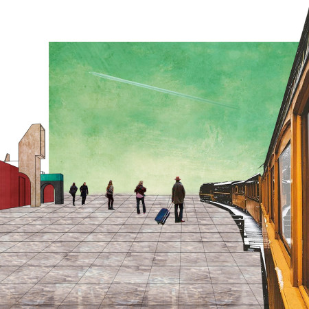 Fragmented Forms with Steel and Glass Elements Along the Trans-Siberian Landscape