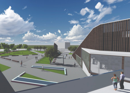 Charred Wooden Shingles and Geometric Forms Enhance Community Functionality Through Sustainable Design