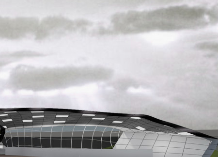 Charred Wooden Shingles and Biophilic Elements in a Sustainable Community Hub