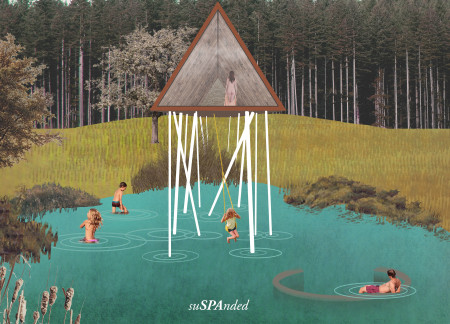 Elevated Water Terrace Crafted from Cross-Laminated Timber Panels