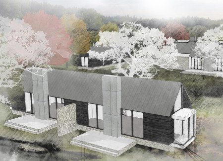 Zinc Roofing and Board-Formed Concrete Create a Serene Wellness Retreat in Nature